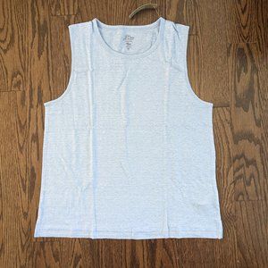 J.Crew Linen Muscle Tank Light Blue NWT size M